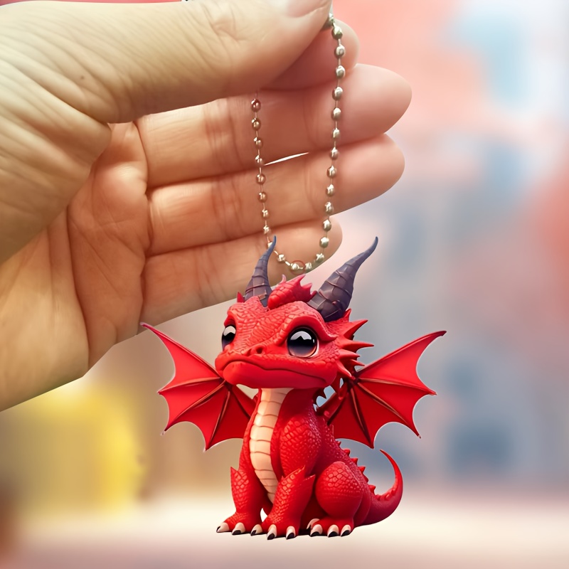 

Multifunctional, Red Pendant - 2d For , Keychain & Bag , No Needed