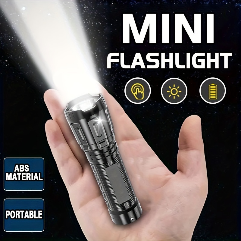 

Compact Rechargeable Led Flashlight - Portable, Lightweight Mini Torch With Usb Charging For Camping, Fishing & Home Emergencies