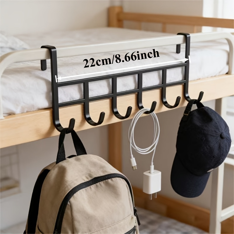 TEMU 1pc Over-the-door Hook Storage Rack, Bathroom Door Closet Hook, Durable And Silent Over-the-door Clothes Hanger Rack. Made Of Metal, With