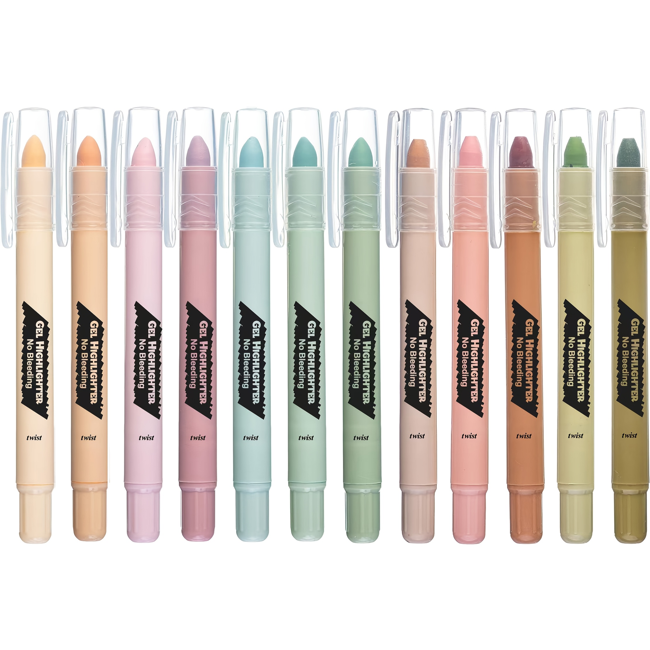 TEMU Funfull 12pcs Vintage Bible Highlighter, Pack Of 12, No Bleed Highlighter, , Gel Highlighters Assorted Color, Bible Journaling Supplies, Bible