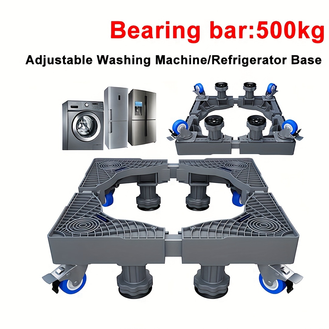 

Adjustable Fridge & Washer Stand With 4-wheel - Mobile Base For Appliances, Expands From 16.3" To 27.2", Strong