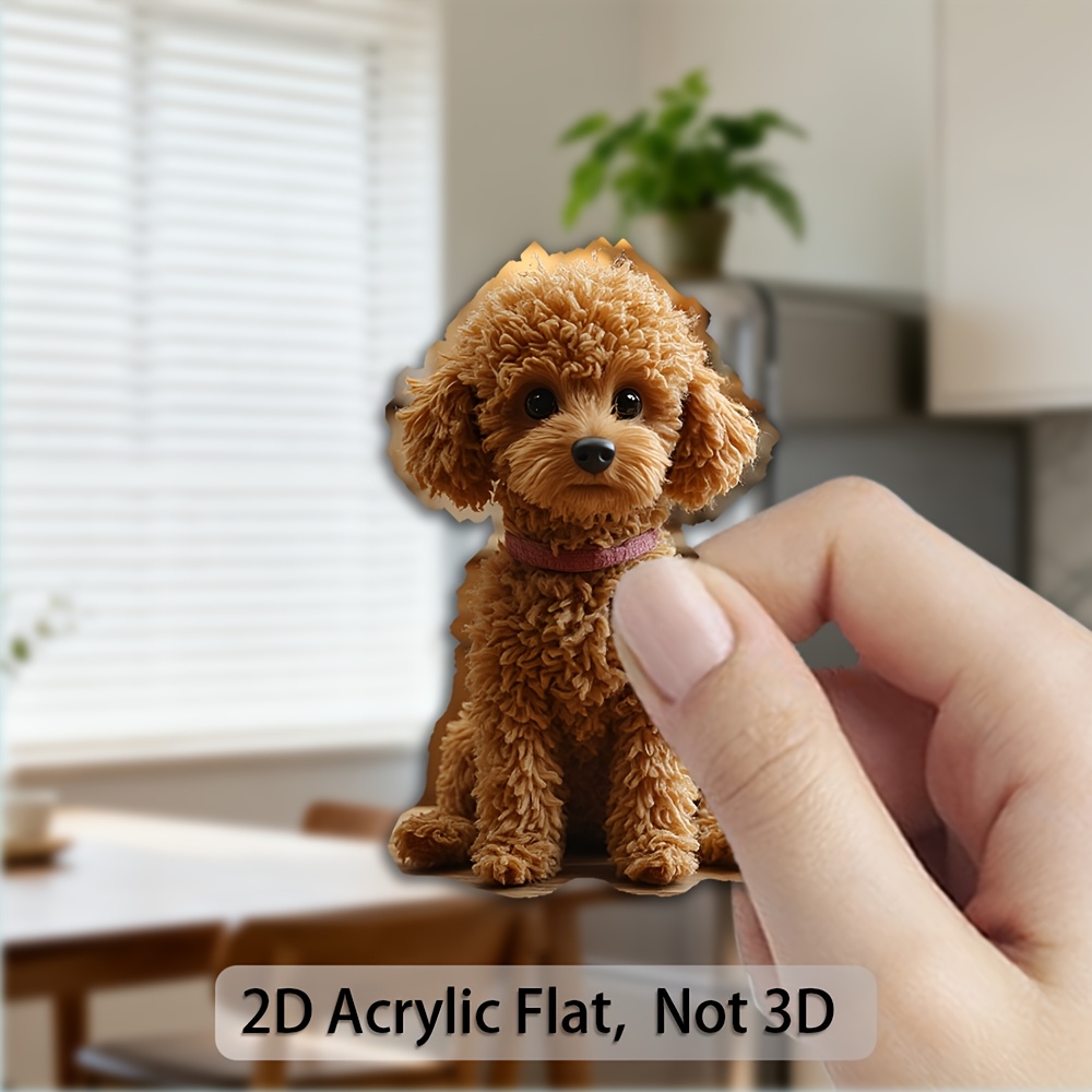TEMU 1 Imán de peluche adorable de , con pelaje marrón y ojos expresivos - de material acrílico , para amantes de . Adecuado como decoración de