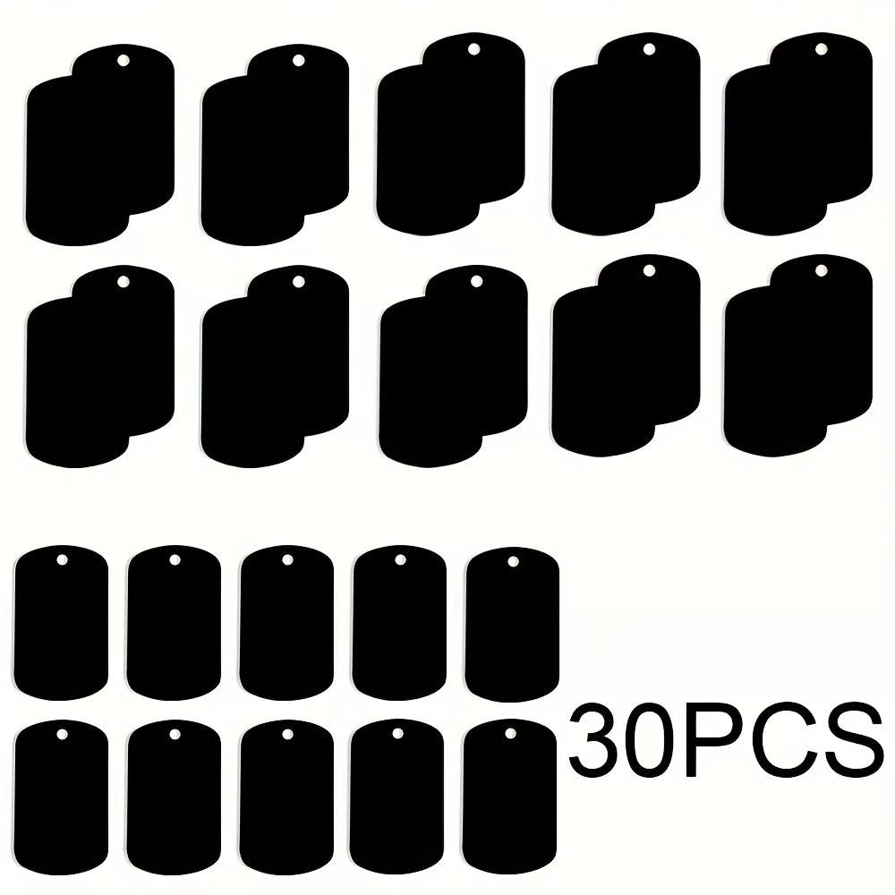 TEMU 30pcs Shield-shaped Acrylic Blank Tags, Dog Tags Suitable For Dogs And Cats, Available In 10 Colors
