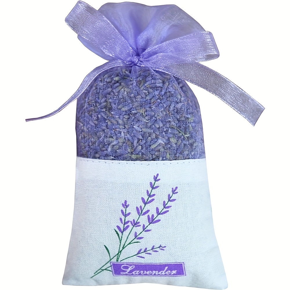 

50pcs Lavender Sachet Bags Empty Purple Gauze Ribbons Cotton-ramie Sacks (light Purple)