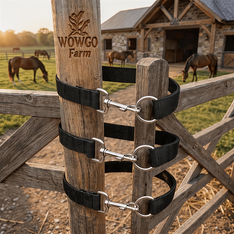 Image of 3pcs 50cm Length Macormoon Locks, Door Latches, Single Rope Buckles, Horse Fence Fixing, Cattle Sheep Pen Door Fixing