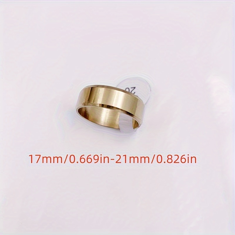 Stackable Stainless Steel Rings for Women and Men Sizes 17mm 21mm