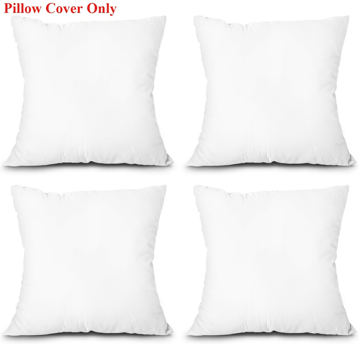 TEMU 2d Flat Surface, 4pcs, Pillowcases, Minimalist Style Home Decorative Pillow Covers, A Gift For Family, , , Zipper-closed Cushion Covers, In
