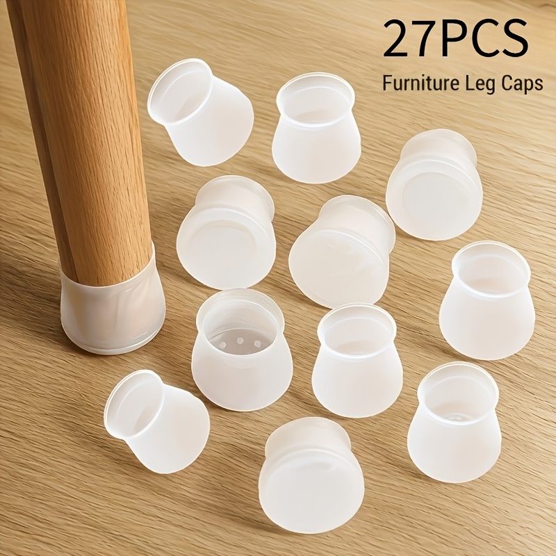 TEMU 27 pièces de protège-pieds de chaise, un chef-d'œuvre pour l'antidérapage et la réduction du bruit ! Protège-pieds de table et de chaise,