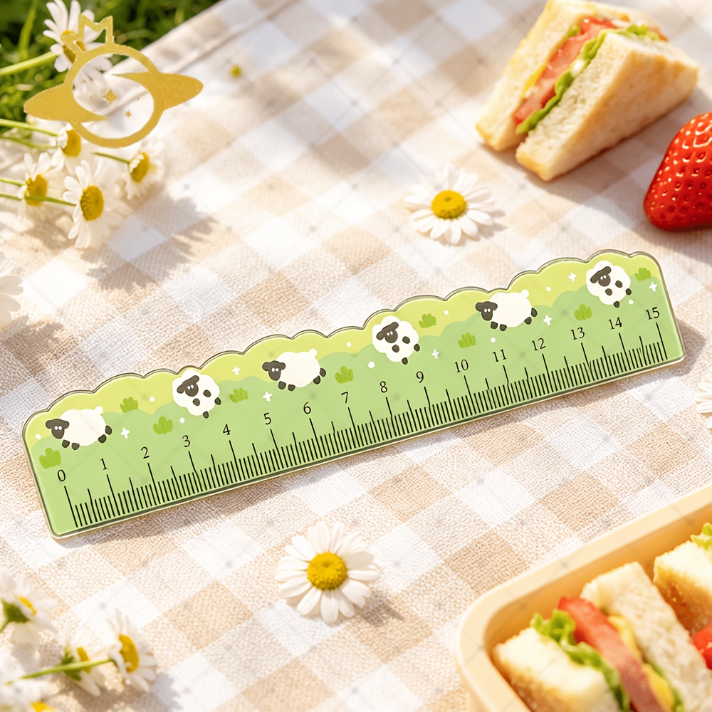 Cute Little Sheep Pattern Acrylic Ruler