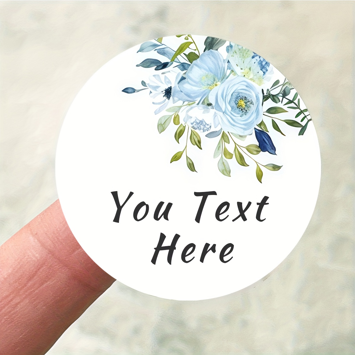 TEMU Custom Personalized Stickers - Personalized Name And Date Labels, Thank You Tags, For Special Occasions, , Yellow, Blue, And Green Patterns,