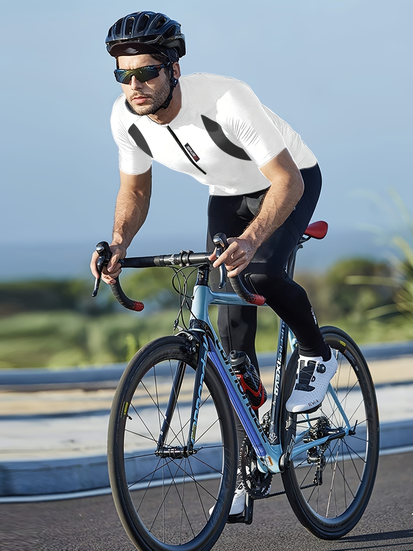 Hotlion Men's Racing Pro Cycling Skinsuit - One Piece Bike Jersey And Shorts S-3XL