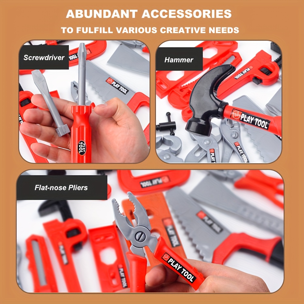 Simulated Repair Home Toy/Assembly Screwdriver Tool Kit/Hand-Eye Coordination Development Toy/Family Interactive Role-Playing Gift for Boys, Perfect Christmas and Thanksgiving Present