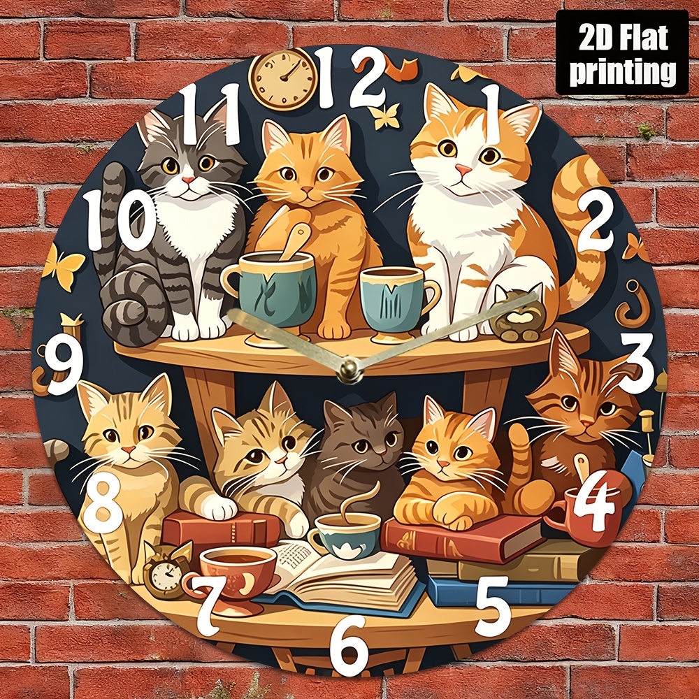 TEMU Reloj de Pared Moderno Silencioso Sin con Cara de - Reloj de Acrílico de 8 Pulgadas con Movimiento de Cuarzo, Ideal para Habitación, Sala,