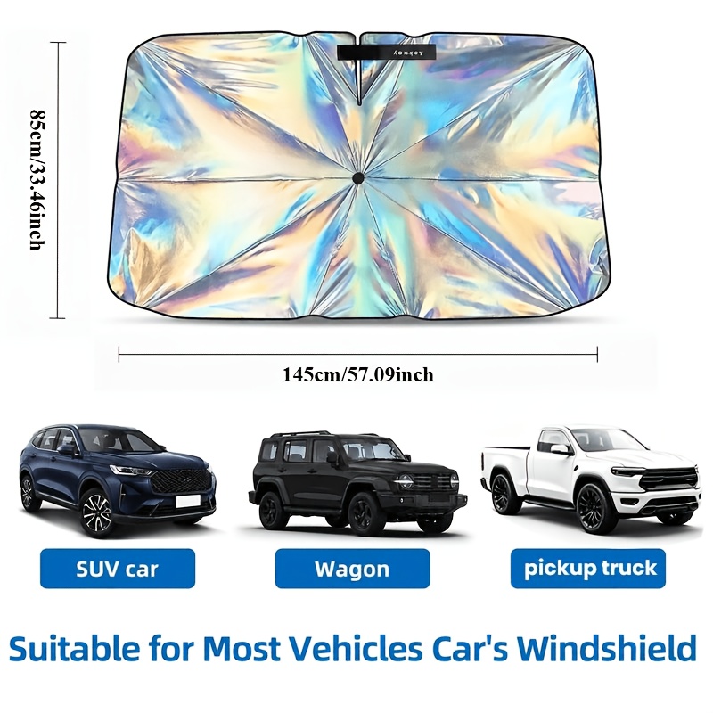 TEMU Car Cooling Artifact! Universal Foldable Sunshade, Windshield Sun Protection And Heat Insulation Sunshade, Universal For Cars/suvs/trucks,