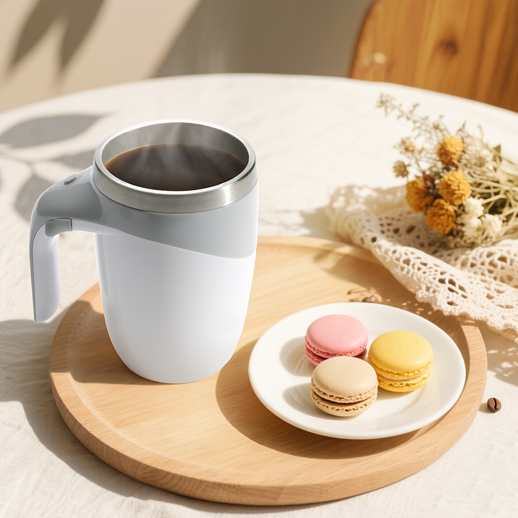 TEMU 1pc 13.5-ounce Stainless Steel Insulated Coffee Cup With A Lid, Double-layer Vacuum Insulated Cold And Hot Beverages, Outdoor Mug/ Cup, Suitable