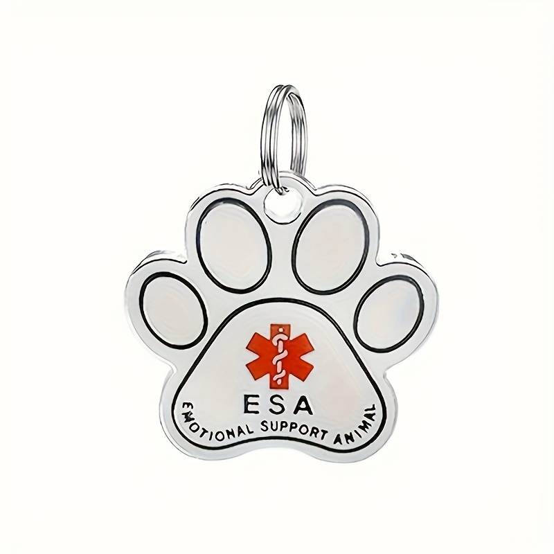 TEMU Custom Pet Id Tag For Dogs And Cats - Engraved Personalized Shape, Customizable With Name And Phone Number - Street Style Alloy Dog Tag For Esa And Sd Identification - Perfect Gift For Dog Lovers