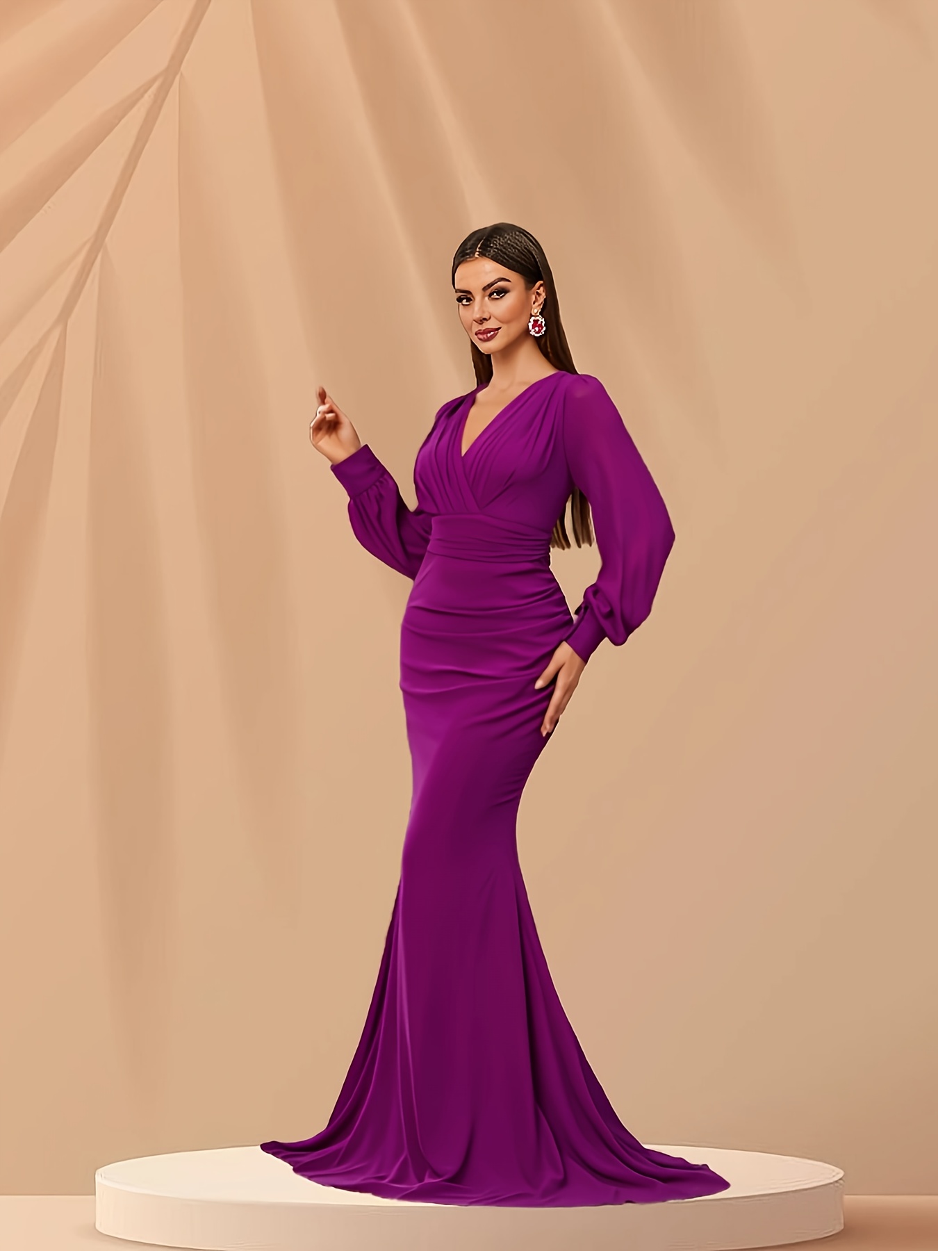 sachin and babi light blue dress Soli Silk Chiffon Dress Electric Magenta