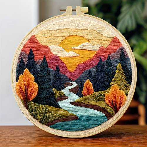 embroidery set 20 x 20cm 7 9 x 7 9 inches diy embroidery set suitable for beginners contains embroidered cloth manuals embroidered stretch and needlework suitable for holiday gifts for friends or family furniture