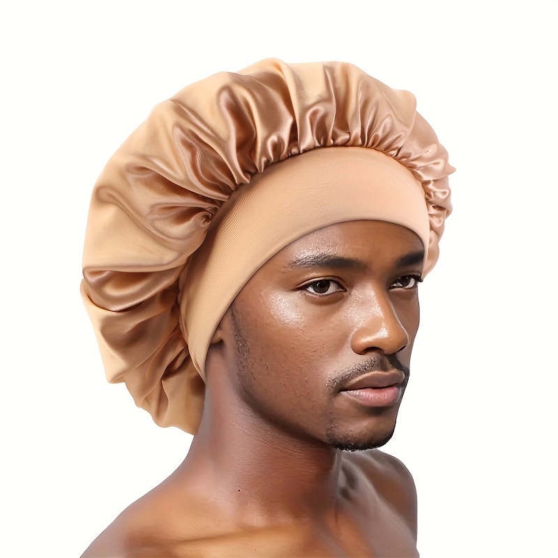 Men's Wide Brim Color Ding Sleep Cap Hair Removal Cap Hair Protection Cap Bath Cap