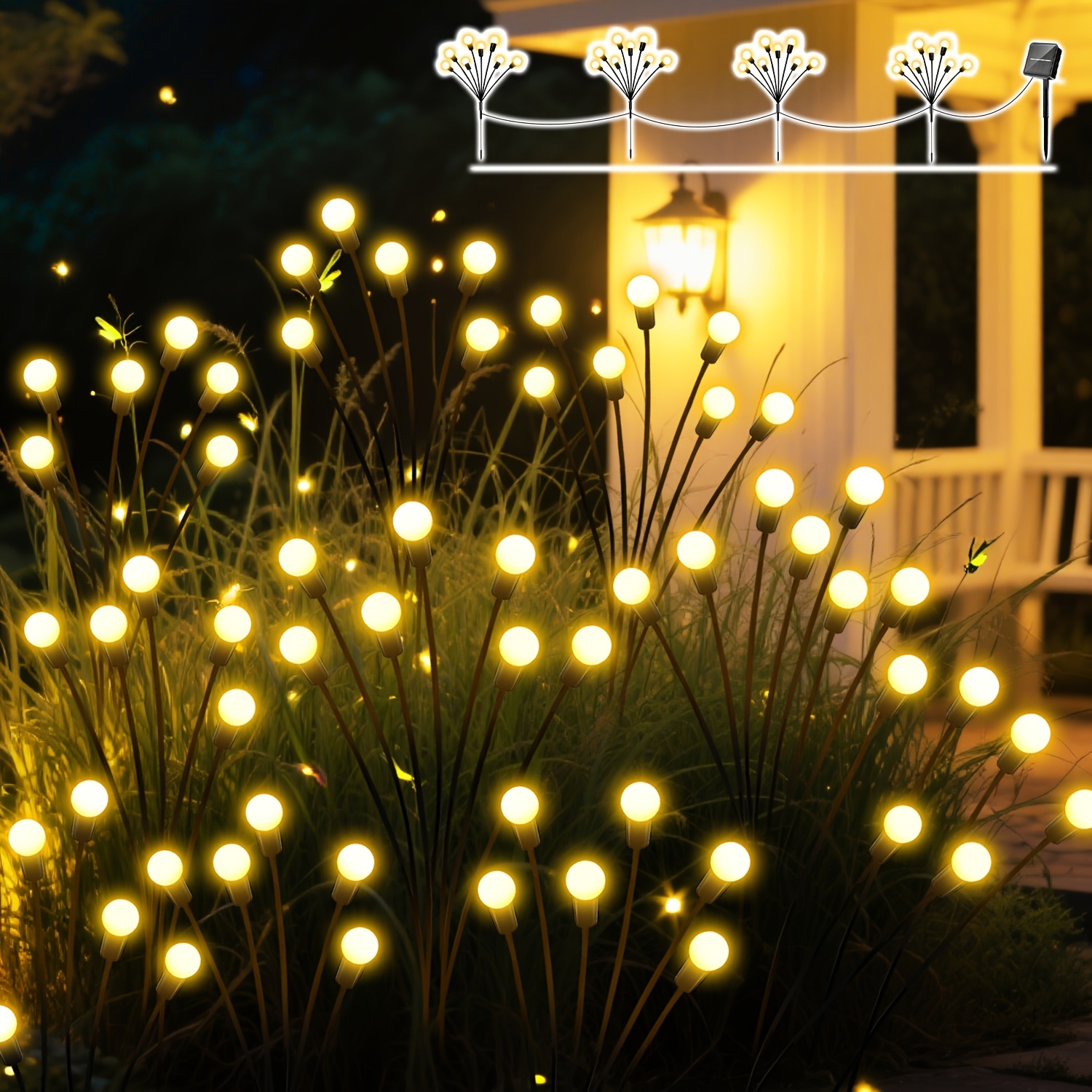 Solar Firefly Smart Light with 8 Flashing Modes