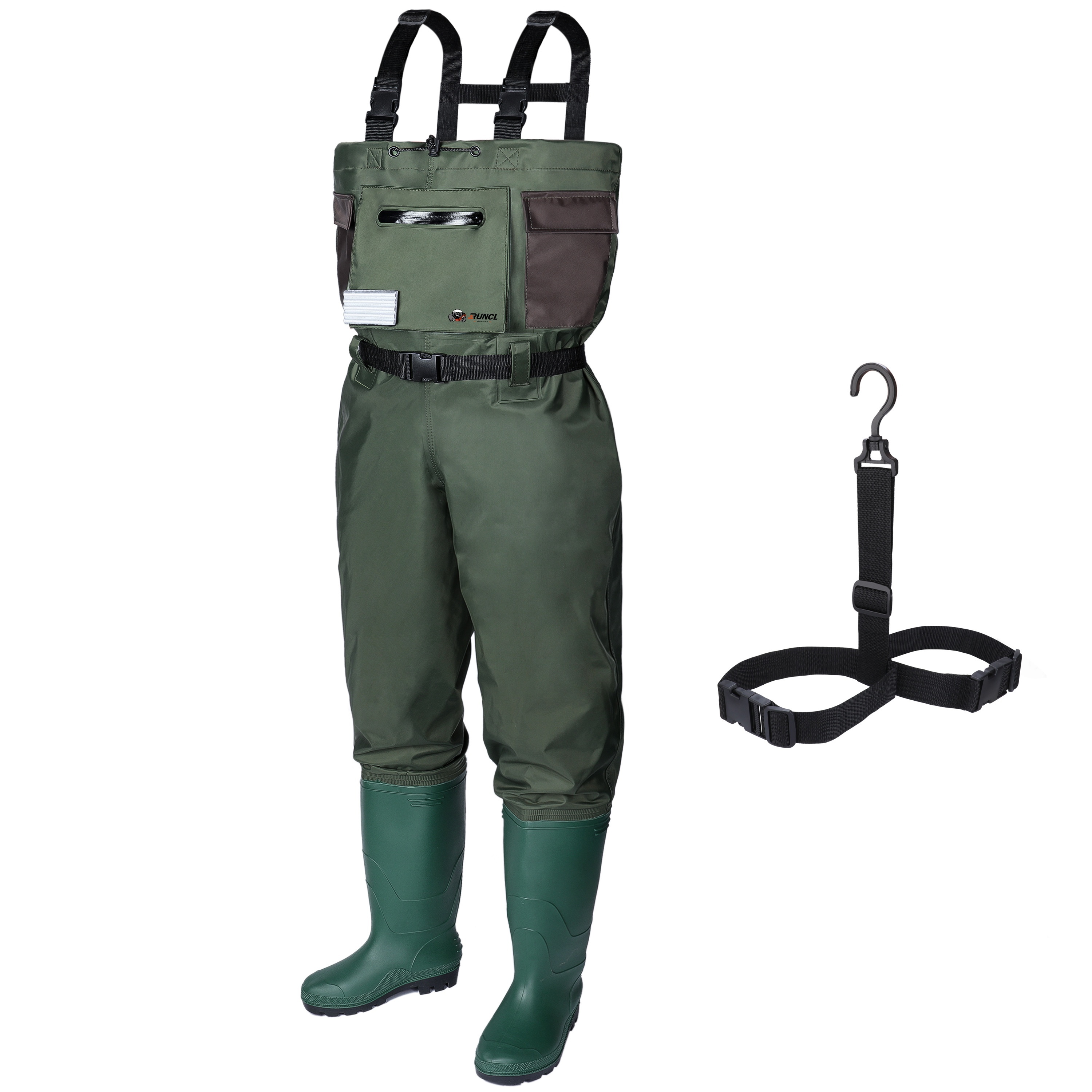 FortMen Men's Fishing Trousers with Boots Waterproof Chest Waders