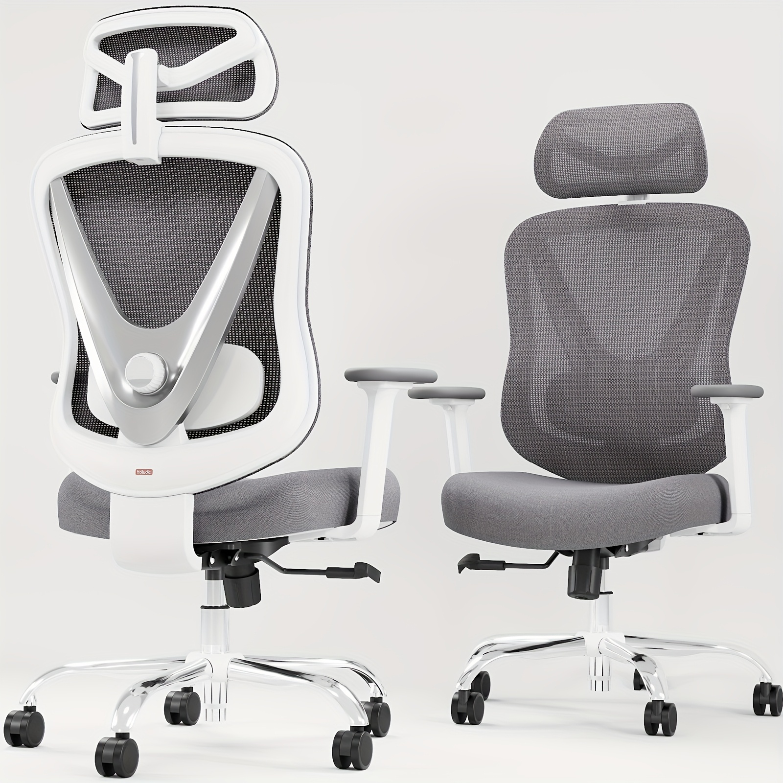 TEMU Sedia da ufficio ergonomiche in rete con struttura a V, ruote girevoli gradi, cuscino per seduta e costruzione qualit� per uso