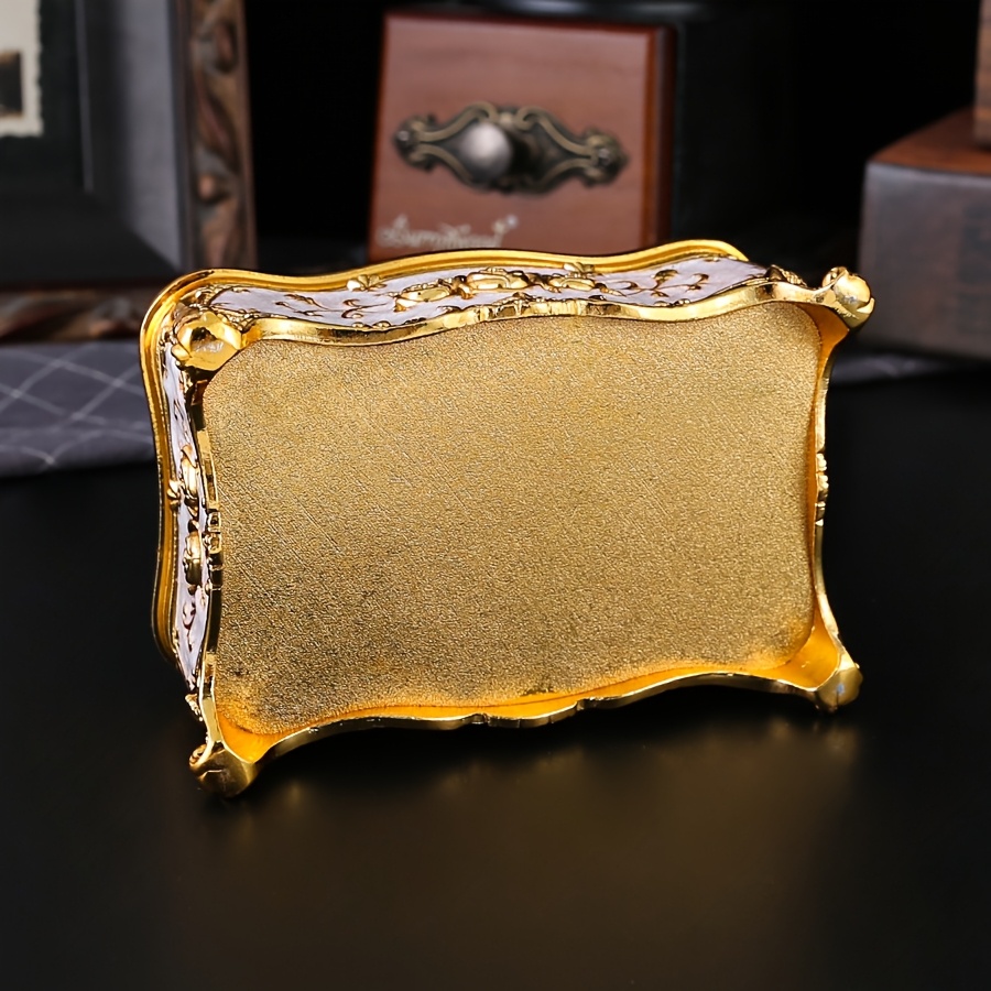 Elegant European Style Enamel Jewellery Box, Rose Organizer