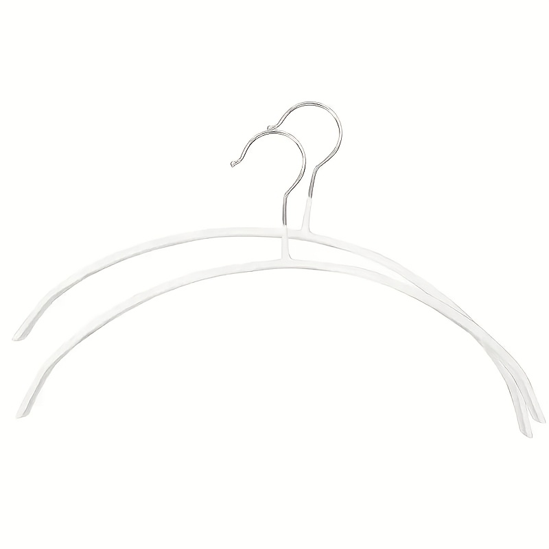 TEMU 10-pack Stainless Steel Non-slip Hangers, Polished , Multifunctional Clothes Organizer, Prevents Wrinkling & Breakage, Maintains Garment Shape,