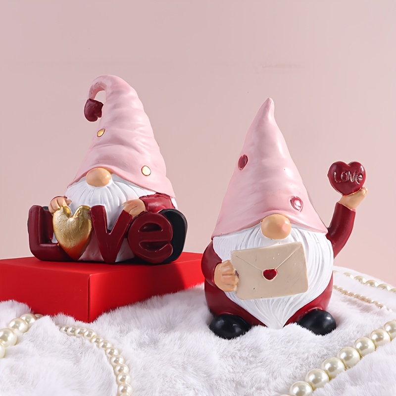 

Room Decor Valentine's Day Figurines, Resin Love-themed Decor, Romantic Tabletop Ornaments, For Home Decor, Christmas, Day, Thanksgiving Gifts