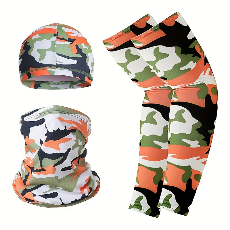 Camouflage Outdoor Hiking Fishing Cap with Ice Silk Neck Sets