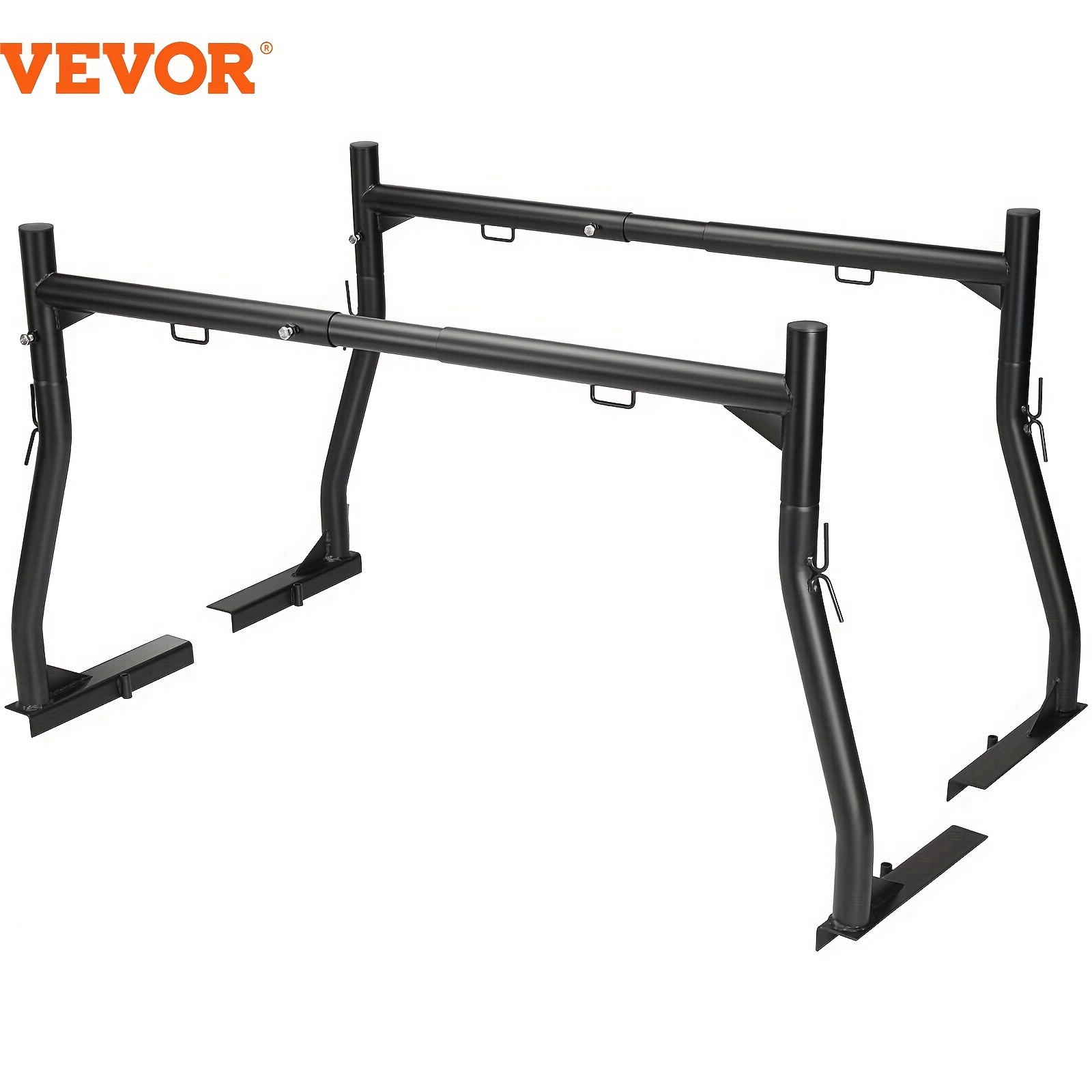 

Vevor Extendable Steel Truck Ladder Rack - 800 Lbs Capacity, 46-71 Inch, Non-drilling For Kayak, Surfboard, Lumber, Ladder