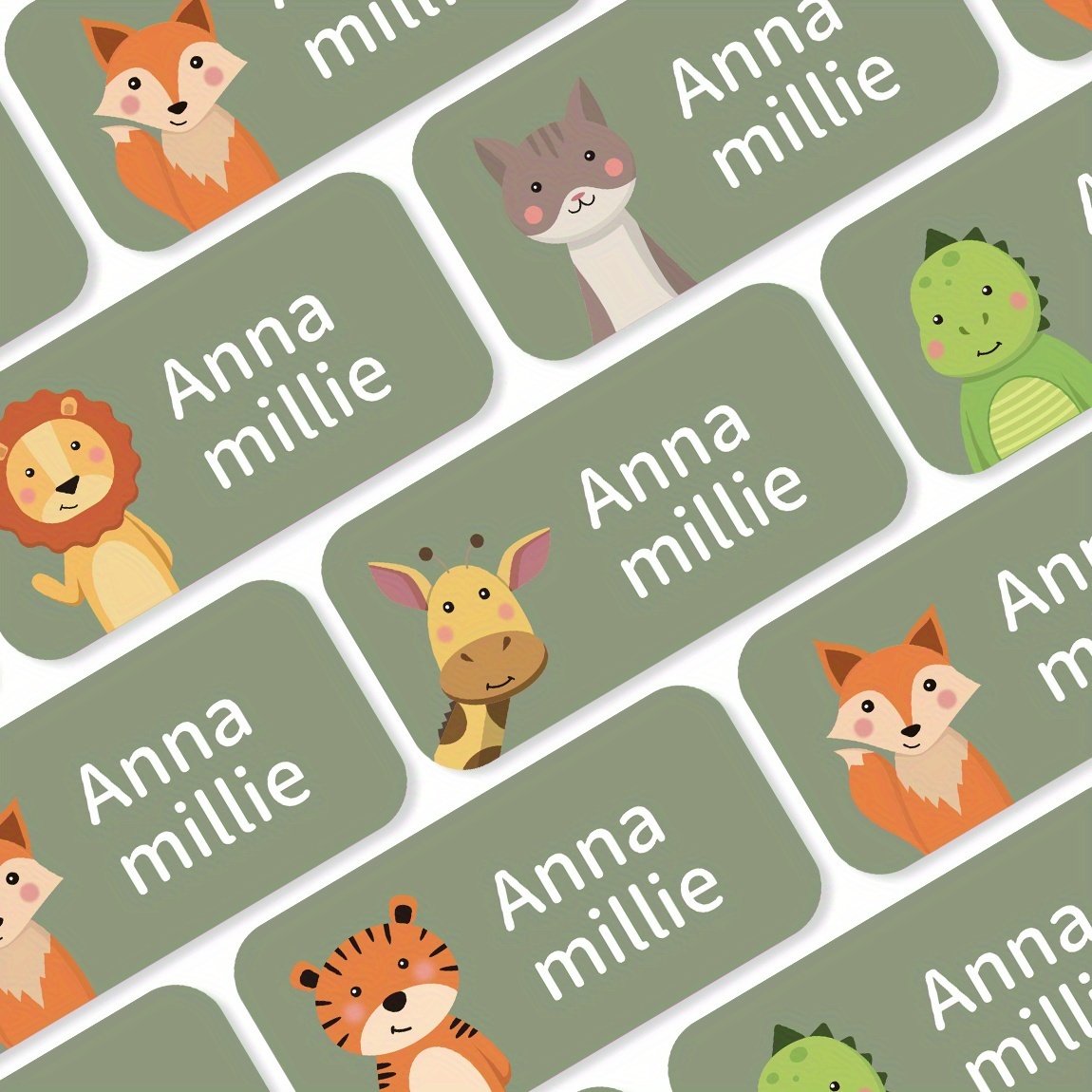 Image of 72pcs Personalized Name Stickers For Bags, Bottles, School, Office, Travel, Camping, Custom Labels, No-iron Id Tags, Durable Adhesive Name Tags For Organization And Daily Use