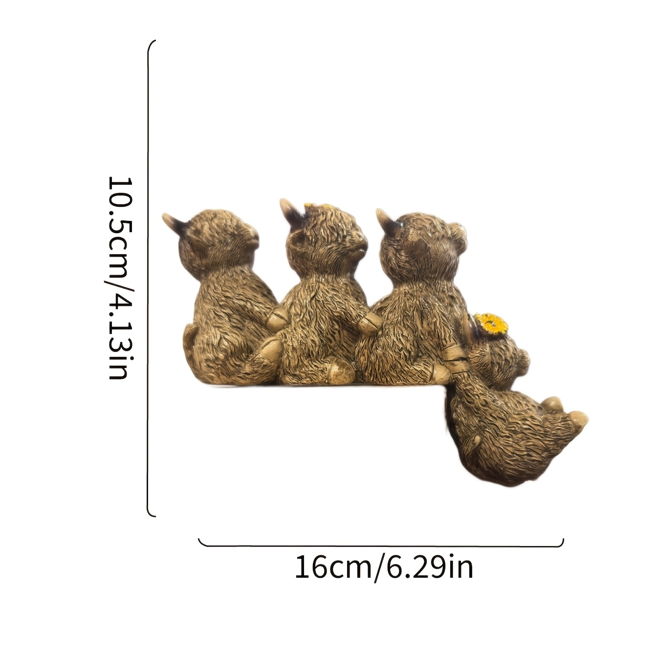 TEMU 1pc Cute Cartoon Resin Ornament | Decorative Ornament, Suitable For Outdoor Decoration | Garden, Patio, And Lawn Landscape Decoration, Spring