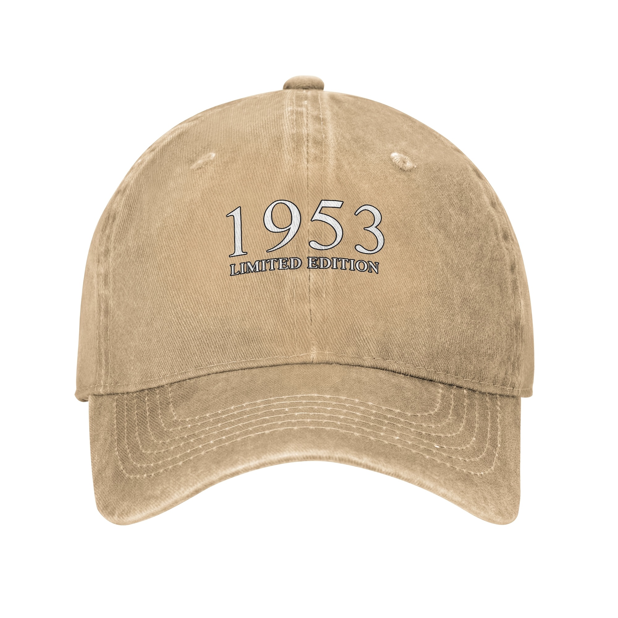 TEMU 1pc, 1953 Edition Retro Baseball Cap, Polyester Fiber Lightweight Printing , Adjustable Design, Suitable For Outdoor Sports, Camping, Golf,