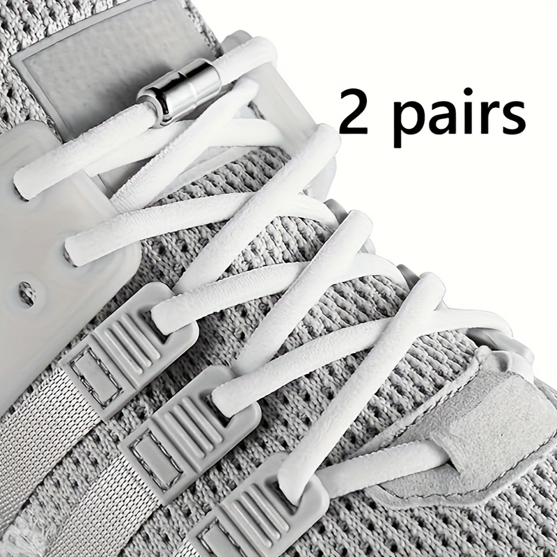 No-tie Elastic Shoe Laces -button Metal Locks – Lightweight, Washable, And For Sneakers, Sports Shoes, And Casual Footwear