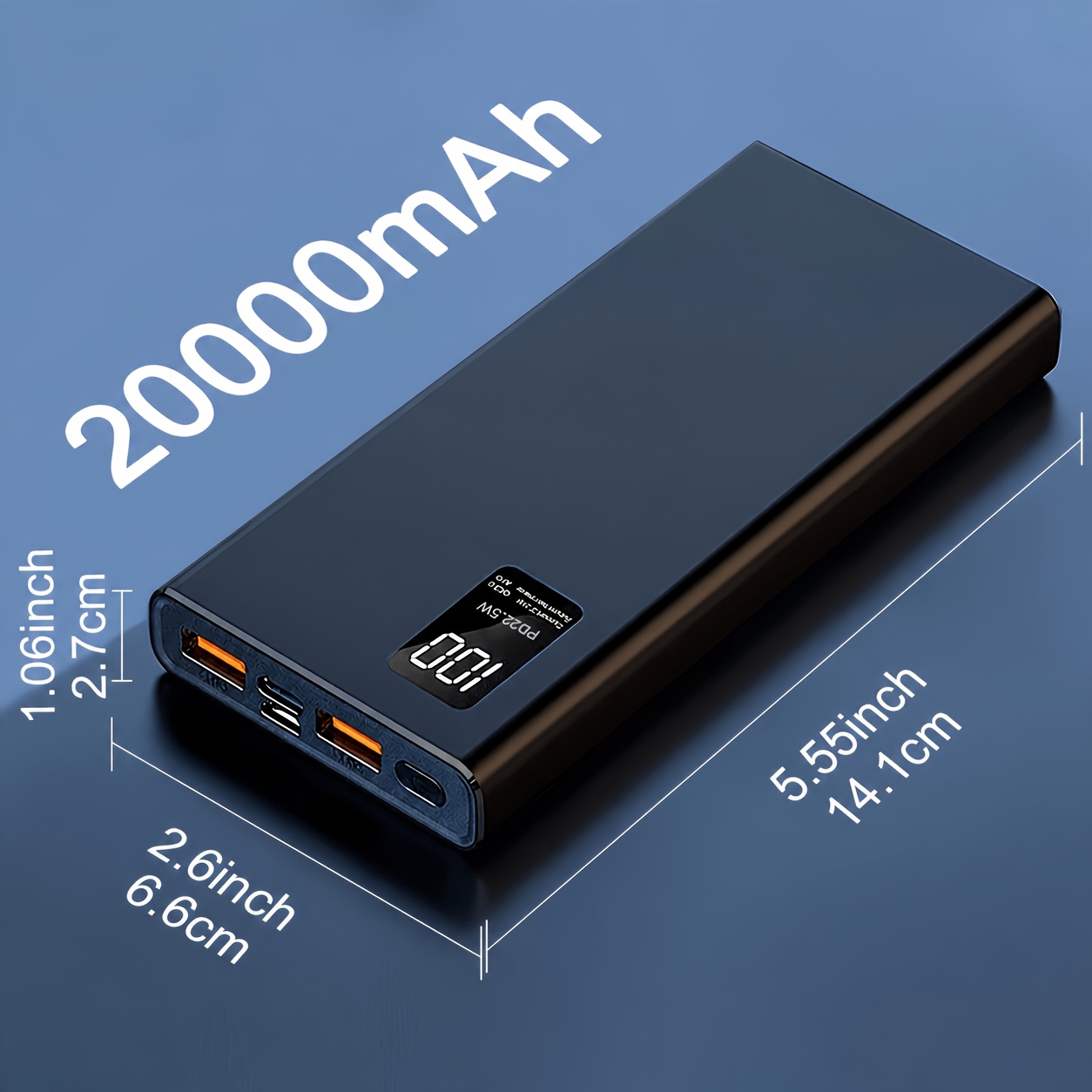 Bateria Externa 20000Mah/10000Mah com Ecrã