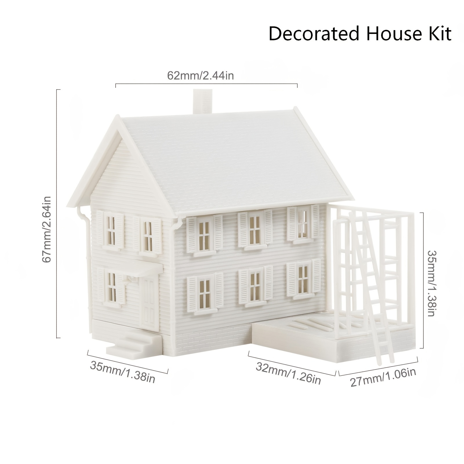 N Scale Unassembled Model Schoolhouse Kit