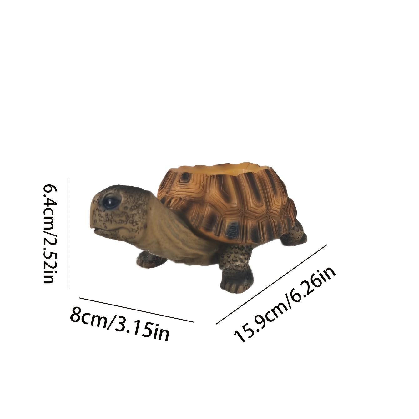 TEMU 1pc Creative Turtle Resin Planter, Retro Design Flowerpot, Indoor Outdoor Garden Decor, Balcony/courtyard/garden Turtle-shaped Durable Vase,