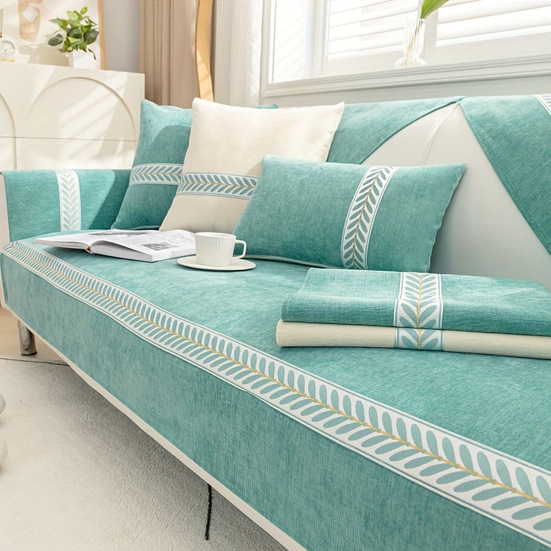 TEMU 1pc Of Solid Color Sofa Cushion, Suitable For All, Easy And Modern, Anti-slip Backrest Cover, Universal Full Wrap Seat Cushion