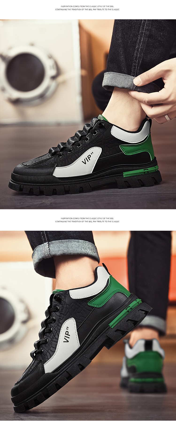 Tenis casuales sin cordones para hombre, antideslizantes, para todas las estaciones con suela duradera