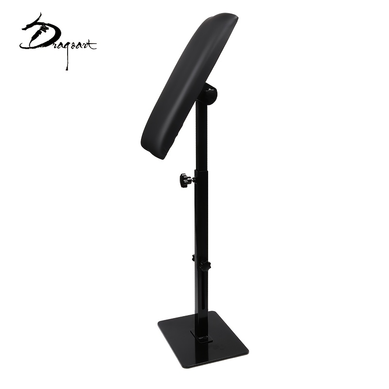 Ergonomic Tattoo Stand With Adjustable Features - And Pu Padding, Height Ranges From 64 To 94cm, 180° Adjustable Cushion - Convenient Professional Stand For And Their Clients (black)