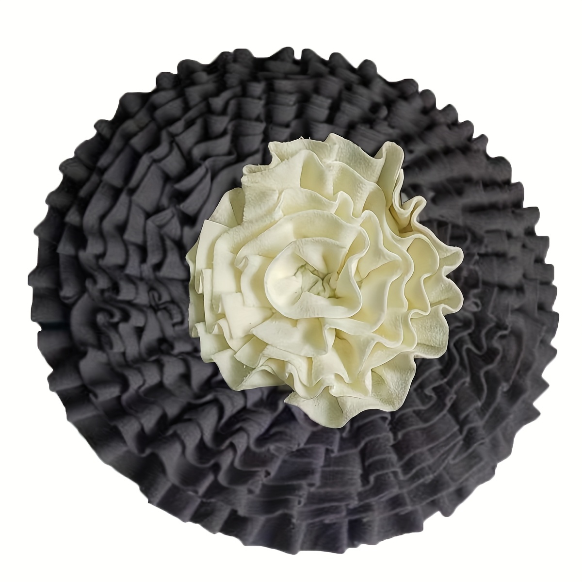 E-shop Interaktive Schnüffelmatte für Hunde - 20" Graues Blumenmuster, Strapazierfähiges Polyester, Energie-Steigernde Puzzle-Futterdecke,
