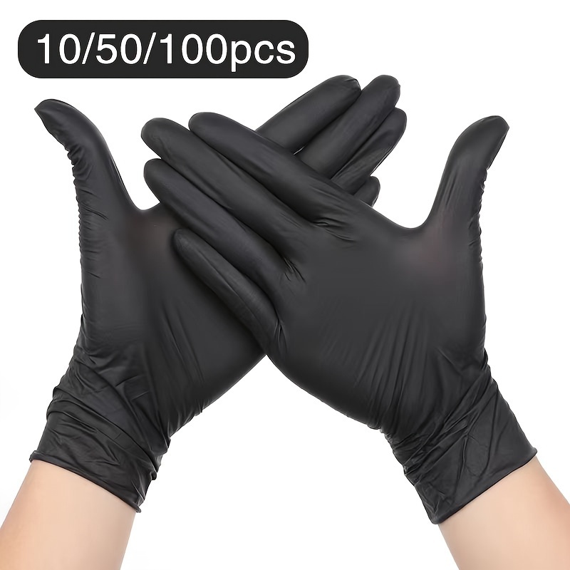 

100pcs, Disposable Nitrile Gloves, Durable Household Cleaning Gloves, Waterproof Gloves Suitable For Kitchens Cleaning, Tattoo, Hair Dyeing, Pet, Beauty Salons, Cleaning Supplies, Household Gadgets