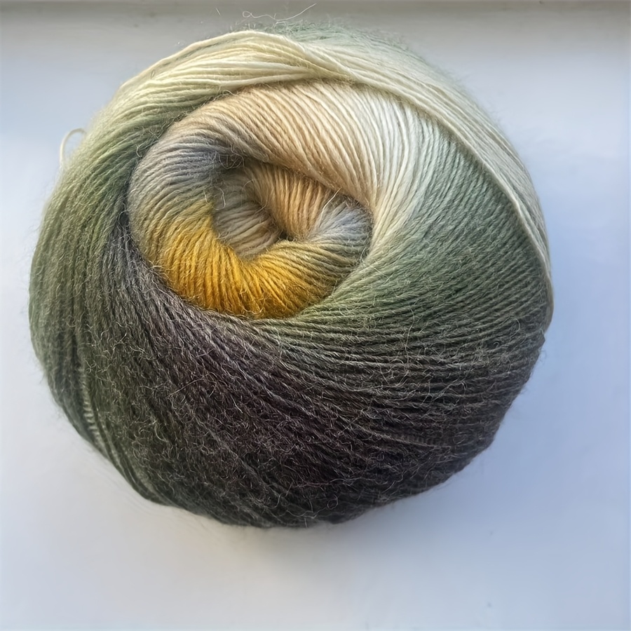 Knit Wool, More Soft Rainbow Wool Yarn For Crochet, Handmade Crochet Yarn, Gradient Multicolor 500m 100g Diy Crochet Yarn