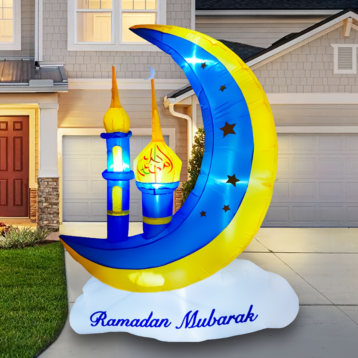 Inflatable Indoor and Outdoor cheapest Decor for Ramadan Kareem, Moon Crescent, Eid Mubar