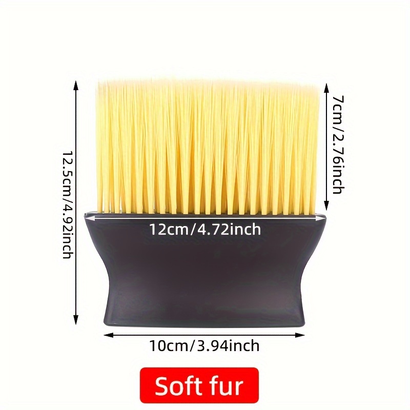 dual bristle car interior cleaning brush with soft yellow bristles black plastic handle   air vents dashboards and buttons   car care essential dashboard maintenance   cleaning dualbristle design Product details 0