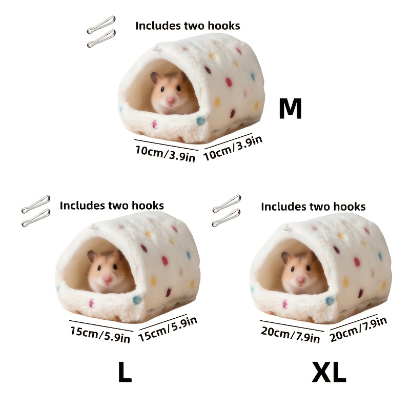 TEMU 1pc Guinea Pig House Bed Comfortable Hamster Cave Large Hideout Suitable For Dwarf Rabbits, Hedgehogs, Bearded Dragons Winter Nest Hamster Cage