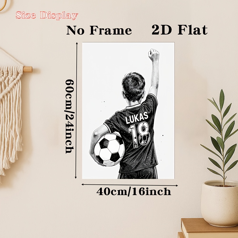 TEMU 2D Plat, 2D Plat, [2D PLAT] 1 stuks Gepersonaliseerde Muurdecoraties Zonder Frame, Aangepaste Naam Posters, Frameloze Aangepaste Posters,