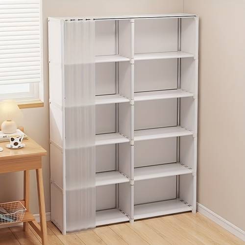 new double row 10 compartment storage space the this storage rack turns the messy room into a tidy display room