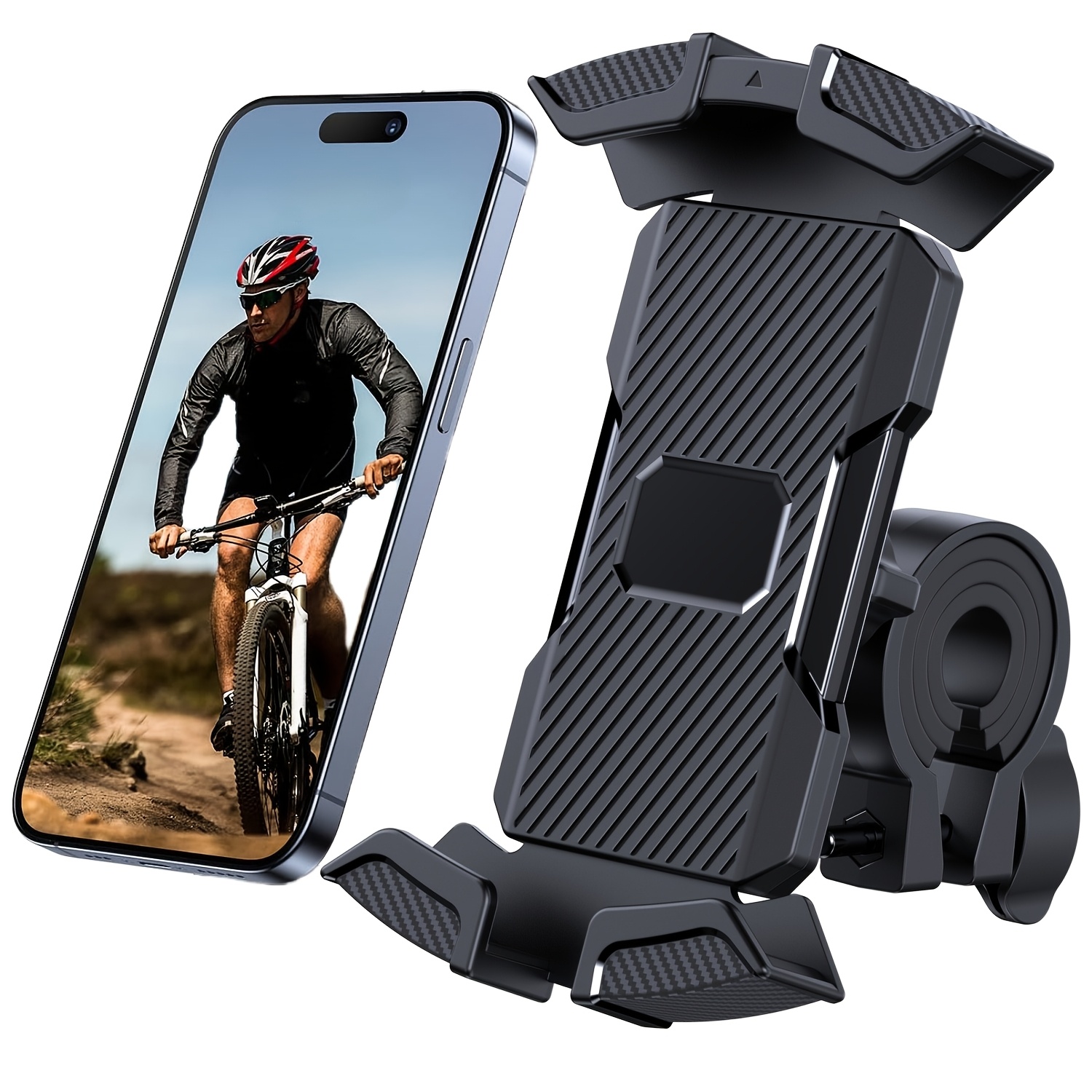 TEMU Support de téléphone MIRACASE-Lite pour vélo et moto, pince porte-téléphone pour vélo, pince de pour vélo et trottinette, pour iPhone Air, 17 16